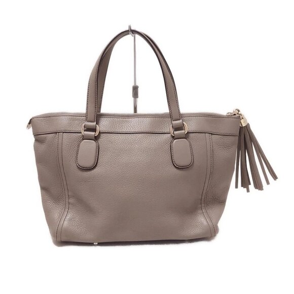 GUCCI Soho Gray Beige Leather - Handbag 569-080525 - Picture 2 of 9